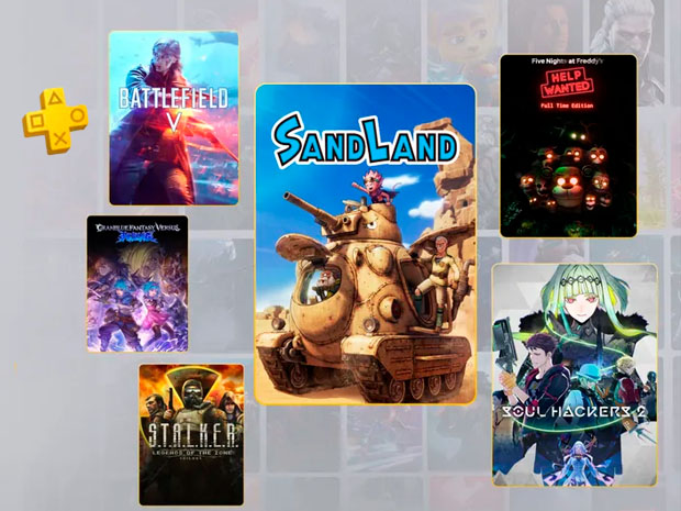 Sand Land, Five Nights at Freddy’s e Battlefield V são os destaques do PS Plus em Maio