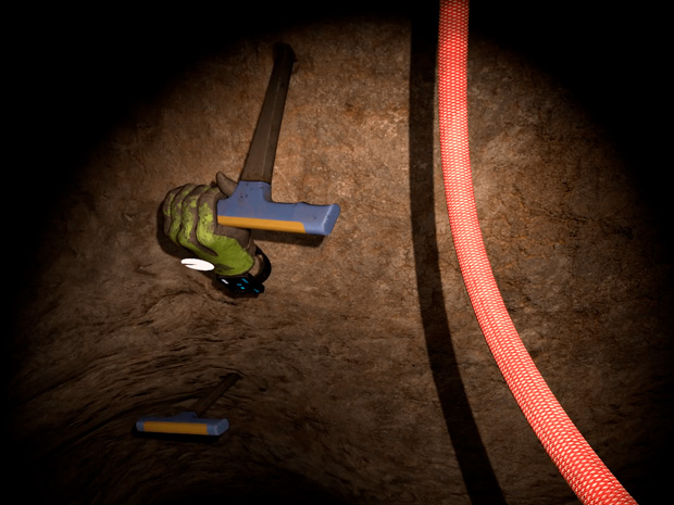 explorando cavernas em Cave Crave VR
